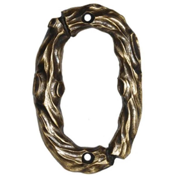 LHN0-N Log House Number Zero, Nickel, 1 piece